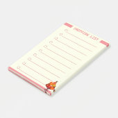 Gepersonaliseerde boodschappenlijst post-it® notes (Schuin)