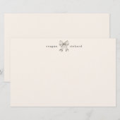 Gepersonaliseerde  boog briefpapier notitie Kaart (Voorkant / Achterkant)