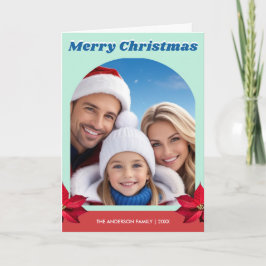 Gepersonaliseerde boog familie een foto moderne gr kaart