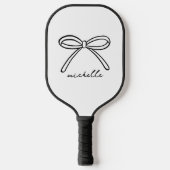 Gepersonaliseerde  boog monogram naam pickleball paddle (Voorkant)