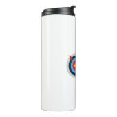 Gepersonaliseerde boogschieten doel waterfles thermosbeker (Gedraaid links)