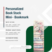 Gepersonaliseerde Book Stack Mini Bladwijzer Mini Visitekaartje