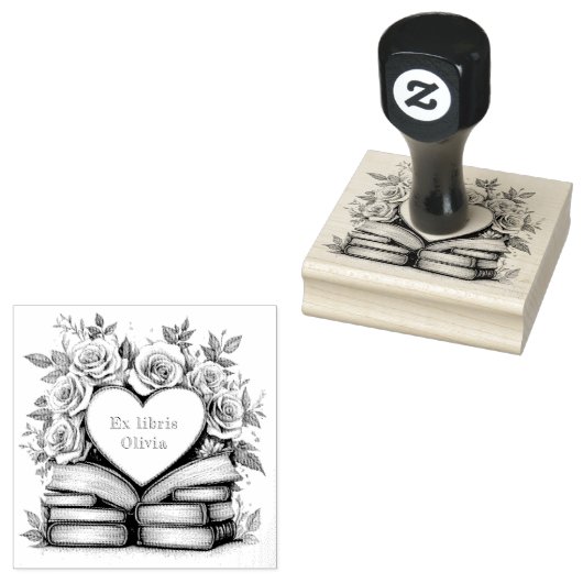 Gepersonaliseerde Bookowner Stamp voor boekenliefh Rubberstempel (Gestempeld)