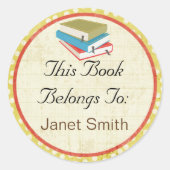 Gepersonaliseerde bookplate stickers (Voorkant)
