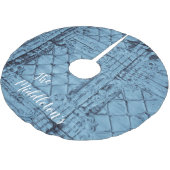 Gepersonaliseerde boom rok rustieke tin paneel pla kerstboom rok (Gekanteld)