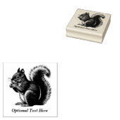 gepersonaliseerde boomeekhoorn rubberstempel (Gestempeld)