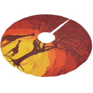 Gepersonaliseerde boomrok African Safari Giraffe S Kerstboom Rok