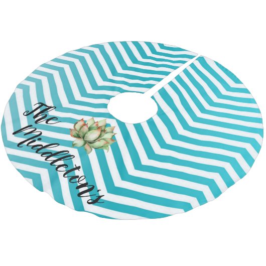 Gepersonaliseerde boomrok Boho Cacti Bohemian Succ Kerstboom Rok (Gekanteld)