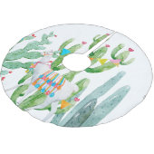 Gepersonaliseerde boomrok Boho Llama Bohemian Cact Kerstboom Rok (Gekanteld)