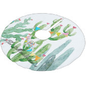 Gepersonaliseerde boomrok Boho Llama Bohemian Cact Kerstboom Rok (Gekanteld)