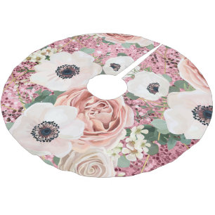 Gepersonaliseerde boomrok Geometric Garden Roos Go Kerstboom Rok