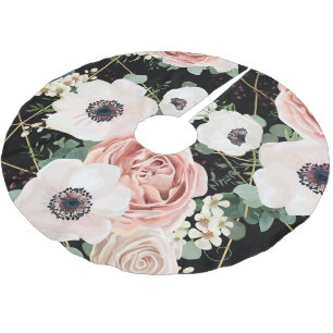 Gepersonaliseerde boomrok geometrische tuin Roos z Kerstboom Rok