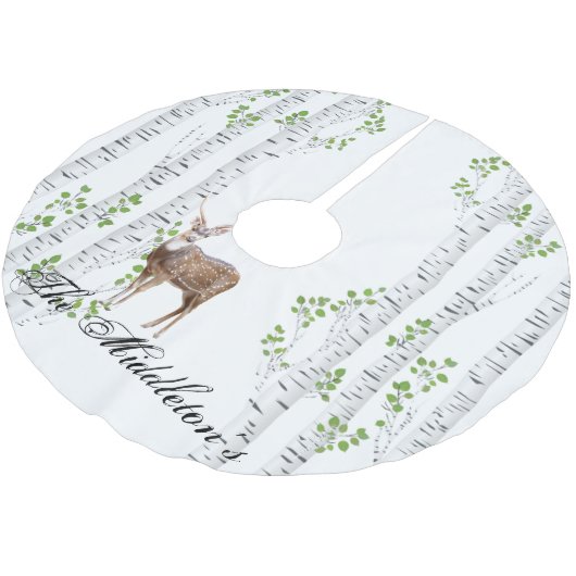 Gepersonaliseerde boomrok hert Doe Buck Woodland H Kerstboom Rok (Gekanteld)