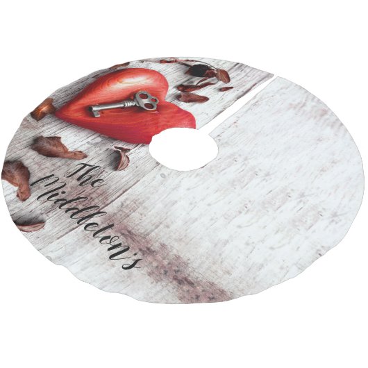 Gepersonaliseerde boomrok Landtroep Sleutel voor m Kerstboom Rok (Gekanteld)