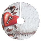 Gepersonaliseerde boomrok Landtroep Sleutel voor m Kerstboom Rok (Voorkant)