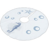Gepersonaliseerde boomrok Seahorse Ocean Beach Wat Kerstboom Rok (Gekanteld)