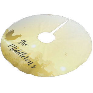 Gepersonaliseerde boomrok Sunny Morning Boerderij  Kerstboom Rok