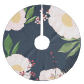 Gepersonaliseerde boomrok Witte Bloemen op Da Kerstboom Rok (Voorkant)