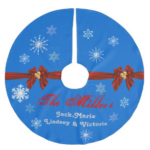 Gepersonaliseerde boomschaar HANUKAH SNOWFLAKE Kerstboom Rok