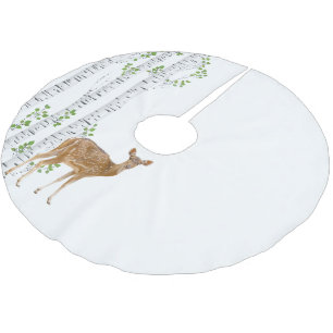 Gepersonaliseerde boomskirt Deer Doe Woodland Buck Kerstboom Rok