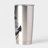 Gepersonaliseerde boot anker met naam geïsoleerde drinkbeker (Links)