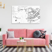 Gepersonaliseerde Boot Sailor Navy Nautical Home & Canvas Afdruk (Insitu (Woonkamer))