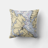 Gepersonaliseerde Boot Sailor Navy Nautical Home & Kussen (Achterkant)