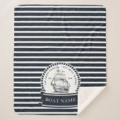 Gepersonaliseerde bootnaam Nautical Sherpa Deken (Voorkant)