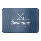 Gepersonaliseerde bootnaam Nautisch gebreid Badmat (Voorkant)