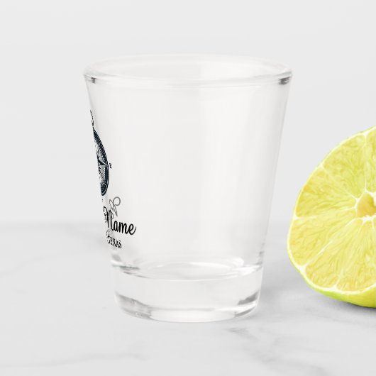 Gepersonaliseerde bootnaam shot glas (Rechts)