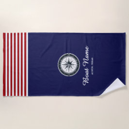 Gepersonaliseerde bootnaam strandlaken