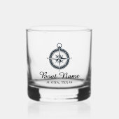 Gepersonaliseerde bootnaam whisky glas (Voorkant)