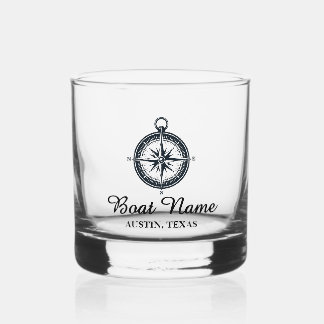 Gepersonaliseerde bootnaam whisky glas