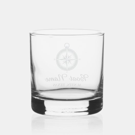 Gepersonaliseerde bootnaam whisky glas (Achterkant)