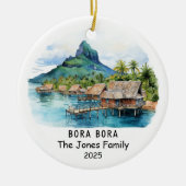Gepersonaliseerde Bora Bora Ornament, Oceanië Keramisch Ornament (Voorkant)