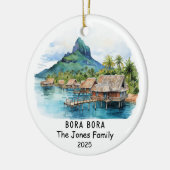 Gepersonaliseerde Bora Bora Ornament, Oceanië Keramisch Ornament (Links)