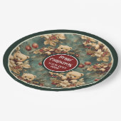 Gepersonaliseerde  borden in diepgroene stijl papieren bordje (Gekanteld)