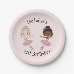 Gepersonaliseerde Borden van Ballerina Party Papieren Bordje