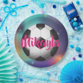 Gepersonaliseerde Borden van het Soccer Melkwegste Papieren Bordje (Feest)