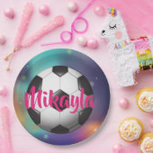 Gepersonaliseerde Borden van het Soccer Melkwegste Papieren Bordje (Feest)