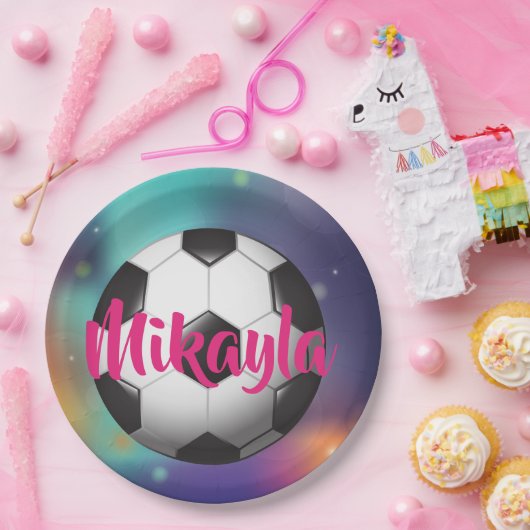 Gepersonaliseerde Borden van het Soccer Melkwegste Papieren Bordje (Feest)