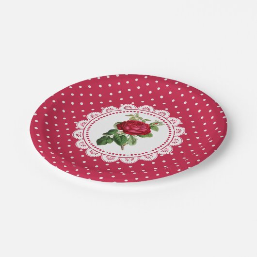 Gepersonaliseerde Borden voor  Roos van Bourgogne Papieren Bordje (Gekanteld)