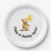 Gepersonaliseerde Borden, voor Verjaardag, Baby sh Papieren Bordje (Voorkant)