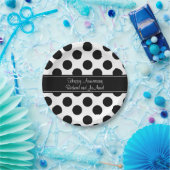 Gepersonaliseerde Borden voor zwart-wit polsPuntpa Papieren Bordje (Feest)