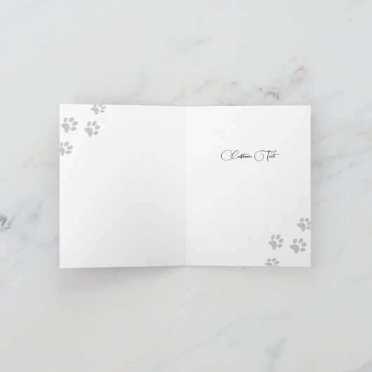 Gepersonaliseerde Border Collie Christmas Kaart -  (Binnen)