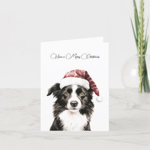 Gepersonaliseerde Border Collie Christmas Kaart - 