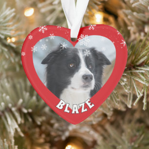 Gepersonaliseerde Border Collie Kersthond Huisdier Ornament