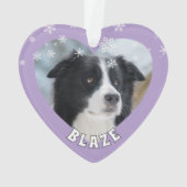 Gepersonaliseerde Border Collie Kersthond Huisdier Ornament (achterkant)