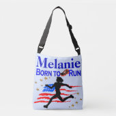 GEPERSONALISEERDE BORN TO RUN USA FLAG CROSS BODY  CROSSBODY TAS (Voorkant)