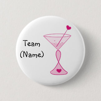 Gepersonaliseerde borstkanker Button-roze cocktail Ronde Button 5,7 Cm